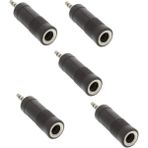Rabelix 5 Adet Elektro Gitar Bilgisayara Bağlamak 6.3 mm Dişi 3.5 mm Stereo Çevirici Jak Fiş Büyükden Küçüğe