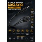 Rabelix Online Marketing Kulaklık Çoklayıcı 1 Erkek 3 Dişi 3.5mm Jack Splitter Ses Çoğaltıcı AUX Çoklayıcı Çevirici Adaptör