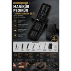 Rabelix Online Marketing Profesyonel Manikür Pedikür Tırnak Bakım Seti 6 Parça Paslanmaz Çelik Tırnak Makası Çantalı Seyahat Seti