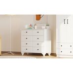 Rabi Mobilya Irem Country 5 Çekmeceli Beyaz Şifonyer 90 cm Genişlik 86 cm Yükseklik 40 cm Derinlik