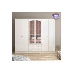 Rabi Rose 6 Kapak 2 Çekmece Aynalı Gardırop