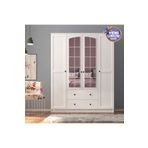Rabi Side Rose 4 Kapak 2 Çekmece Aynalı Gardırop