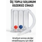 Rabır Triflo 3 Toplu Solunum Nefes Egzersiz Cihazı - Şeffaf