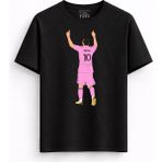 Rabona Fashion Messi Goat 10 Vintage Tee Tişört - Siyah - XL