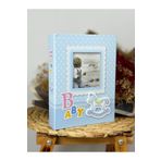 Rabsev 10x15cm 200 Fotoğraf Kapasiteli Lüks Pencereli Bebek Fotoğraf Albümü Pp46200-2-m RS-PP46200-2