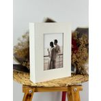 Rabsev 10x15cm 200 Fotoğraf Kapasiteli Lüks Pencereli Deri Fotoğraf Albümü Beyaz