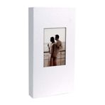 Rabsev 10x15cm 300 Fotoğraf Kapasiteli Lüks Pencereli Deri Fotoğraf Albümü beyaz