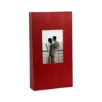 Rabsev 10x15cm 300 Fotoğraf Kapasiteli Lüks Pencereli Deri Fotoğraf Albümü kirmizi