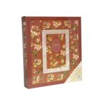 Rabsev 10x15cm 500 Fotoğraf Kapasiteli Kutulu Çiçek Desenli Lüks Ofset Fotoğraf Albümü (BORDO)