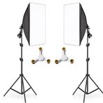 Rabsev Softbox 50x70cm 3 Duylu Ikili Set Sürekli Işık Ürün Video Fotoğraf Çekimleri