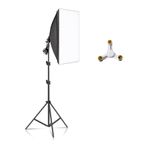 Rabsev Softbox 50x70cm 3 Duylu Sürekli Işık Ürün Video Fotoğraf Çekimleri