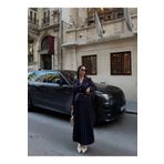 Rabury Butik Elizabeth Gold Kemerli-Düğmeli Blazer Ceket Ve Pliseli Etek Takım