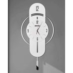racart Ultra sessiz saat, Dekoratif Duvar Saati, hediye duvar saati, mutfak saati, salon saati, ofis saati, Halkalı saat (Beyaz Gümüş)