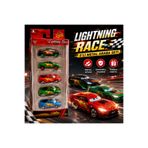 RACER 5'li Set Lightning Race Metal Gövdeli Araba Seti – Die Cast - 1:64 Ölçek - Spor Araba Koleksiyonu - Kutulu
