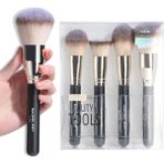 Rachel Roy Büyük Boy 4 Lü Profesyonel Allık Fondöten Kontur Fosforlu Kabuki Makyaj Fırçası - Makeup Brush