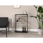 Rack And Cork 25 Şişe Kapasiteli Raf I Modern Şarap Ünitesi I Metal Şaraplık I Mutfak & Bar Rafı - Siyah