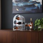 Rack And Cork - 5 Şişelik Akrilik Şarap Rafı – Şeffaf 5 mm Pleksiglas Şaraplık