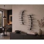 Rack And Cork - Duvara Monte Şişe Rafı, Modern Minimalist Metal Şişe Rafı, Kavisli Şarap Rafı Duvar Dekoru, Şarap Saklama ve Sergileme,16 Şişe