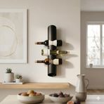 Rack And Cork - Modern Metal Şarap Rafı - Dikey 3 Şişelik Şaraplık - Minimalist Ev Dekoru