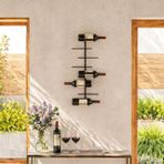 Rack And Cork - Modern Metal Şarap Rafı – Duvara Monte Edilebilir 8 Şişelik Şarap Tutucu – Minimalist Ev Bar Dekorasyonu