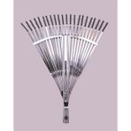 Raco 53731 45 cm Ahşap Saplı Metal Çim ve Yaprak Toplama Tırmığı