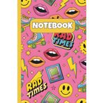 Rad Times Grid Notebook – Retro Skates & 90s Vibes Squared Paper: Colorful Roller Disco Journal with Graph Pages | 6x9", 110 Pages | Kawaii Pink Fun for School or Notes