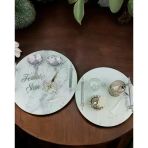 Radiance Gümüş Nişan Tepsisi krem