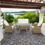 Radiance | Rehome Rattan Bahçe Oturma Grubu | 2+1+1+ Sehpa - 110x60x66 - Kahverengi