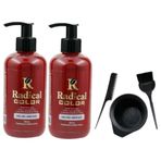 Radical Color Biber Kızılı 250 ml 2 Adet Su Bazlı Saç Boyası ve Saç Boyama Seti