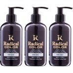 Radical Color New 25/black Amonyaksız Su Bazlı Saç Boyası 250 ml 3 Adet Siyah - Renk Kodu