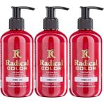 Radical Color New 25/red Amonyaksız Su Bazlı Saç Boyası 250 ml 3 Adet Kırmızı - Renk Kodu