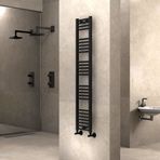 Radiva Haiti 300x1500 mm Düz Mat Siyah Havlupan
