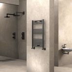 Radiva Haiti Antrasit 500x800 Düz Krom Havlupan