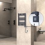 Radiva Haiti Elektrikli Havlupan 500 x 700 Düz Antrasit Te x ture (Kt x 1 Termostat) 300 Watt Spiral Kablolu - 50 x 70