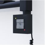 Radiva Haiti Elektrikli Havlupan 500X1200 Mat Siyah (Ktx1 Termostatlı) 600 Watt Spiral Kablolu - 50 X 120