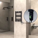 Radiva Haiti Elektrikli Havlupan 500X700 Düz Siyah Mat (On/off Düğmeli) 300 Watt - Mat Siyah