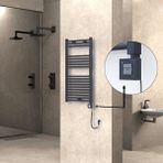 Radiva Haiti Elektrikli Havlupan Düz Antrasit Texture (Ktx1 Termostat) Spiral Kablolu - 50 x 100