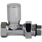 Radiva Radyatör Vanası 1/2'' Krom Düz Metal Volanlı