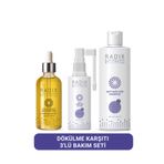Radix Üçlü Set Dökülme Karşıtı Serum Sprey - Saç Bakım Yağı - Dökülme Önleyici Şampuan