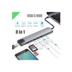 RADOON usb c hub Type C to HDMI, SD/ TF, 2 USB 3.0, USB-C PD Ethernet Kablo