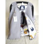 Raduga Collection Puset Örtüsü+Puset Minderi+Puset Çarşafı 3'lü Set Safari Gri