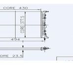 RADYATÖR CLIO II LOGAN 04 KNG 01 MGN 96 1.4 1.61.5D 1.9 KLİMASIZ MEK 430x377.5x23 2 SIRA AL PL