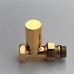 Radyatör Vanası 1/2'' Altın Renkli Düz (Metal Volanlı)