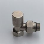 Radyatör Vanası 1/2'' Mat Nikel Köşe (Metal Volanlı)