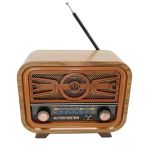 Radyo Retro Açık Ahşap Bluetooth Hoparlör Tf Kart Şarjlı Led N0a1 Vitrin