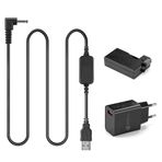 Raeisusp USB 5V DC 8.4V Kablo ACK-E8 + DR-E8 LP-E8 LP E8 Dummy Batarya + QC3.0 Adaptör Kiti Canon EOS 550D 600D 650D 700D T2i T3i T4i T5i X4 X5 X6 için