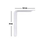 Raf Altı Ayak Raf Tutucu L Demir 16.5 x 23 cm Beyaz Montaj Aparatı (2 Adet) - Option-1