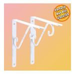 Raf Alti Raf Tutucu Ayak Ferforje Beyaz 230 X 155 Mm 2 Adet