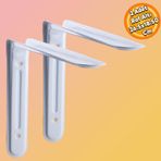 Raf Alti Raf Tutucu Ayak Ferforje Beyaz Klas 26.5 X 18.5 Cm 2 Adet (No:3)
