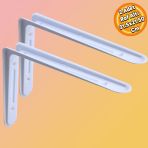 Raf Alti Raf Tutucu Ayak Ferforje Beyaz Klas 31.5 X 21.5 Cm 2 Adet (No:4)